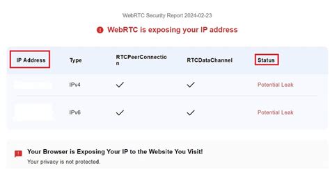 webrtc leak|Fuite WebRTC : comment tester et prévenir les fuites IP